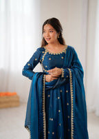 Luxury Embroidered Gown Dress with Designer Dupatta