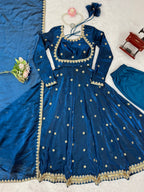 Luxury Embroidered Gown Dress with Designer Dupatta