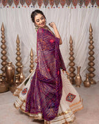 Ishyra Muslin Cotton Digital Print Lehenga with Gota Zari Silk Embroidered Blouse & Georgette Dupatta