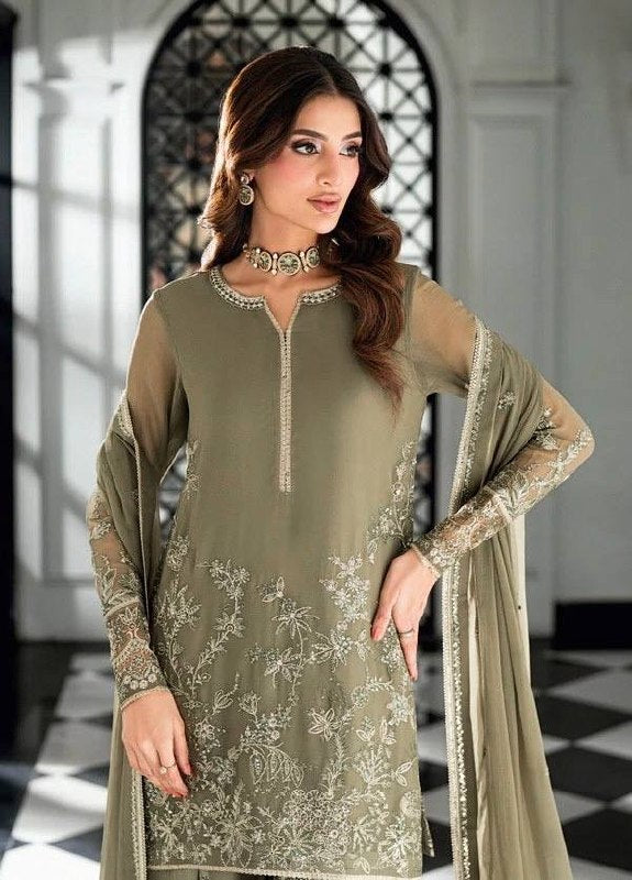 Kashvi Faux Georgette Thread & Sequence Embroidered Kurti with Palazzo & Dupatta Set