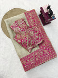 Vaidehi Aura Glass Organza Silk Thread & Sequence Embroidered Designer Saree with Mono Banglori Silk Blouse