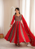 Vihana Blooming Georgette Embroidered Anarkali with Pant & Dupatta Set