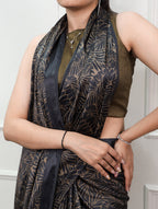 Ishani Printed Satin Silk Saree with Stitched Rich Banglory Blouse