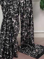 Ishani Printed Satin Silk Saree with Stitched Rich Banglory Blouse