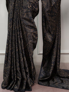 Ishani Printed Satin Silk Saree with Stitched Rich Banglory Blouse