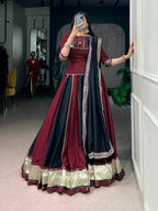 Nayantara Chinon Mirror Lace Navratri Lehenga with Blouse & Dupatta Set