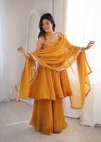 Designer Sharara Palazzo Set with Traditional Zarkhand Embellishments