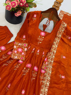 Aarzoo Fendy Silk Sequin Embroidered Bridesmaids Gown Set