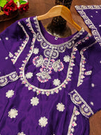 Zehra Chinon Embroidered Sharara Suit with Sequence & Multi Work