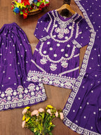 Zehra Chinon Embroidered Sharara Suit with Sequence & Multi Work