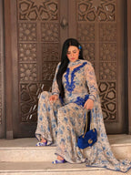 Aavika Heavy Faux Georgette Digital Print Kurti with Palazzo & Dupatta Set