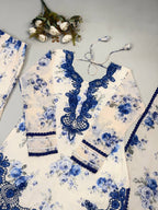 Aavika Heavy Faux Georgette Digital Print Kurti with Palazzo & Dupatta Set