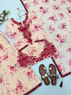 Aavika Heavy Faux Georgette Digital Print Kurti with Palazzo & Dupatta Set