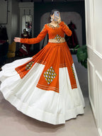 Varnika Pure Rayon Gamthi Patch Work Navratri Lehenga Choli Set