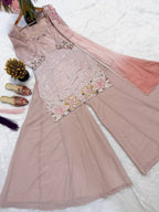 Ruhanika Heritage Designer Embroidered Sharara Palazzo Set