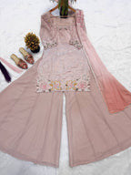 Ruhanika Heritage Designer Embroidered Sharara Palazzo Set
