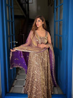 Noorzah Festive Designer Pure Fendy Silk Embroidered Anarkali Gown Suit Set