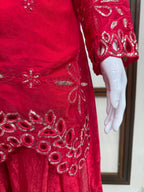 Raivika Fendy Silk Thread & Sequence Embroidered Kurti with Palazzo & Dupatta Set