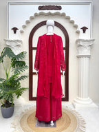 Raivika Fendy Silk Thread & Sequence Embroidered Kurti with Palazzo & Dupatta Set