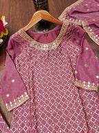 Zarisha Chinon Sequins Embroidered Sharara Suit with Dupatta