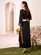 Vyomini Mul Chanderi Embroidered Kurta Palazzo Set with Nazmin Dupatta