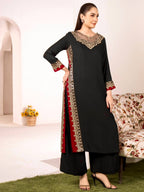 Vyomini Mul Chanderi Embroidered Kurta Palazzo Set with Nazmin Dupatta