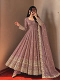 Shanaya Fendy Crush Designer Gown Set with Four-Metre Flair and Sequin Embroidered Dupatta