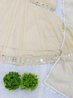 Wedding Ready Mirror Work Sharara Suit with Premium Organza Drape