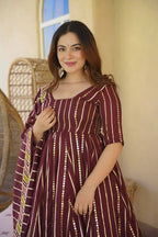 Vaishnavi Heavy Faux Georgette Multicolor Embroidered Anarkali with Sharara & Dupatta Set