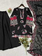 Nayantara Georgette Sequins Embroidered Palazzo Suit with Dupatta