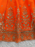 Designer Georgette Gown with Thread & Sequin Work Dupatta