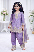 Aadhvika GMY Silk Sequins Embroidered Palazzo Suit with Dupatta