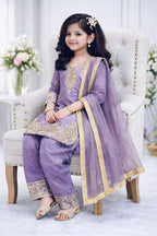 Aadhvika GMY Silk Sequins Embroidered Palazzo Suit with Dupatta
