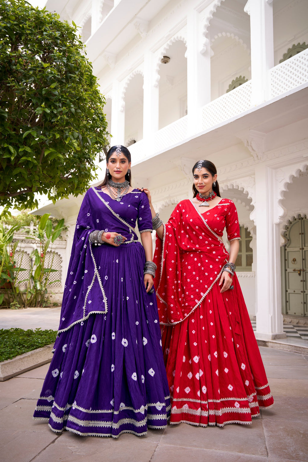 Roop Pure Chanderi Bandhej Print Lehenga Choli with Dupatta Set