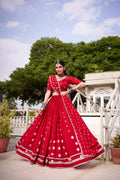 Roop Pure Chanderi Bandhej Print Lehenga Choli with Dupatta Set
