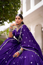 Roop Pure Chanderi Bandhej Print Lehenga Choli with Dupatta Set