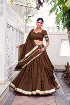 Sakhi Pure Chanderi Zari Woven Lehenga Choli with Dupatta