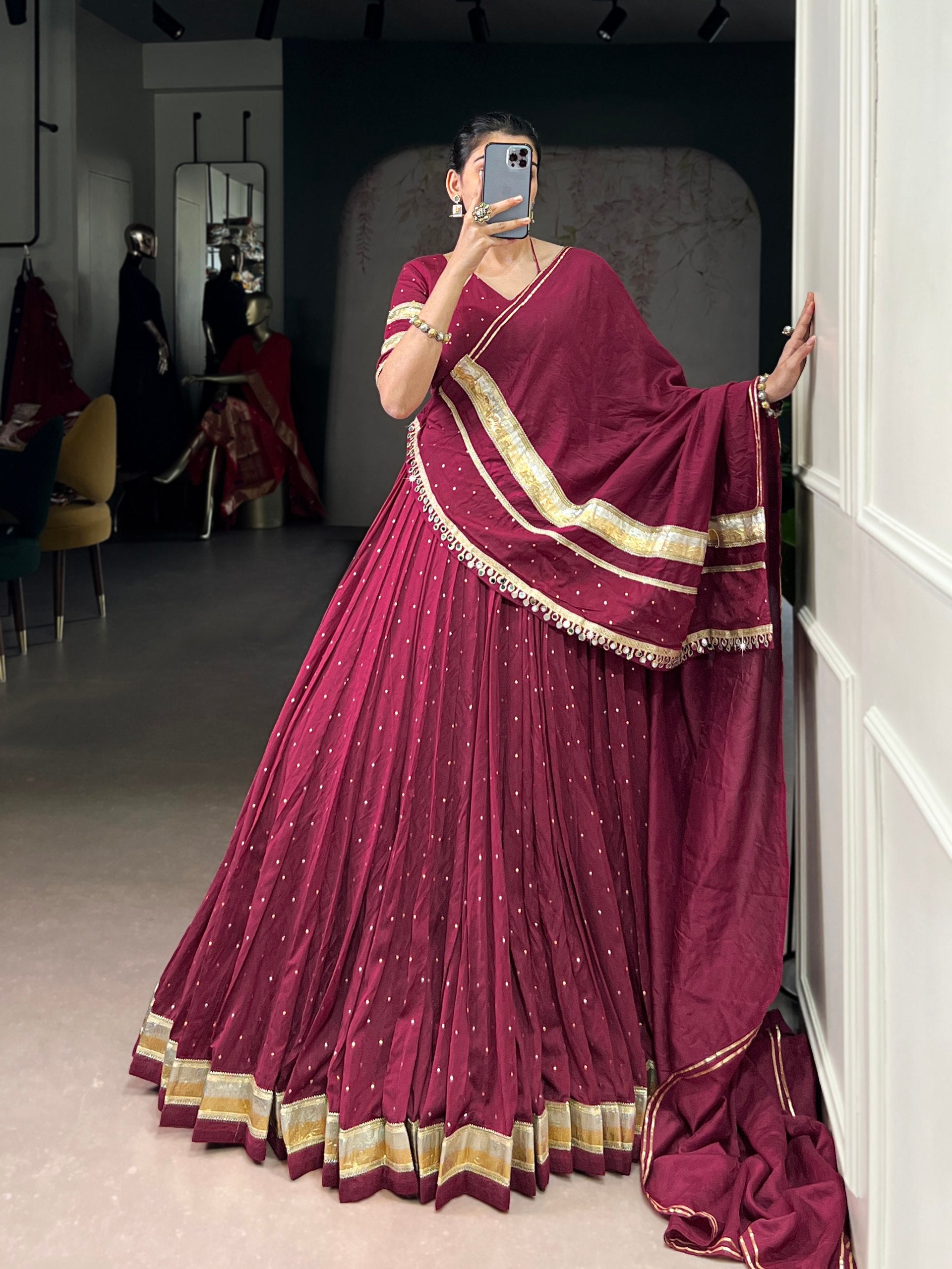 Sakhi Pure Chanderi Zari Woven Lehenga Choli with Dupatta