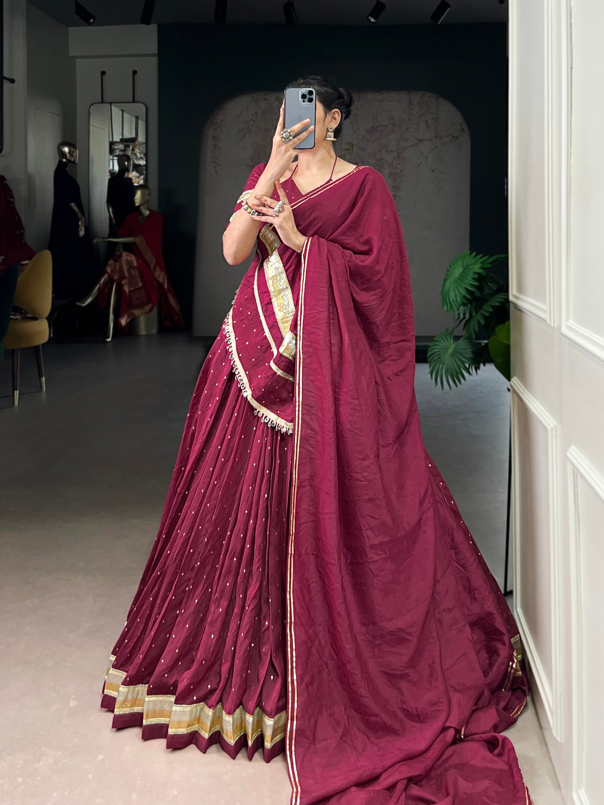 Sakhi Pure Chanderi Zari Woven Lehenga Choli with Dupatta