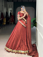Sakhi Pure Chanderi Zari Woven Lehenga Choli with Dupatta
