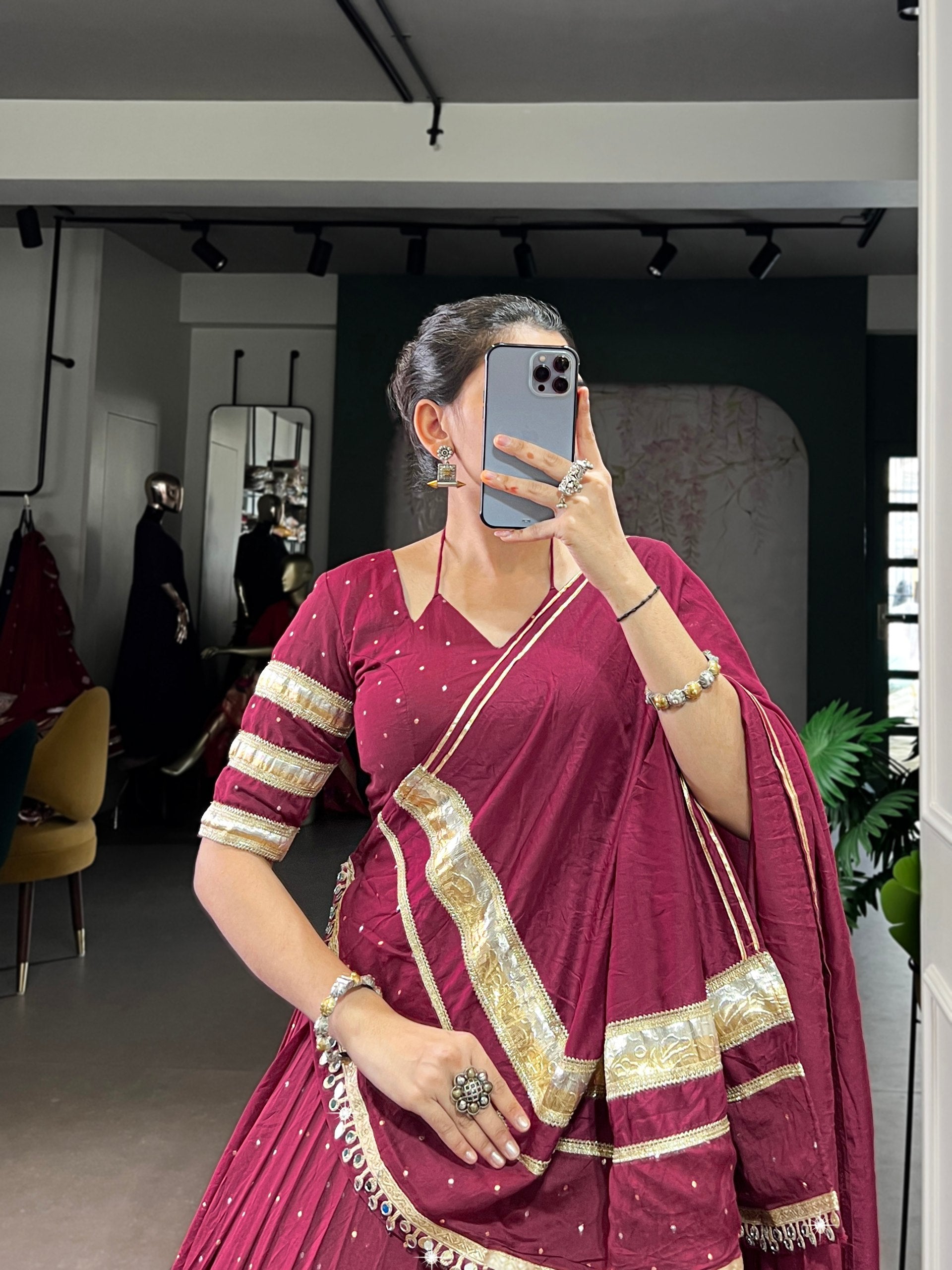 Sakhi Pure Chanderi Zari Woven Lehenga Choli with Dupatta