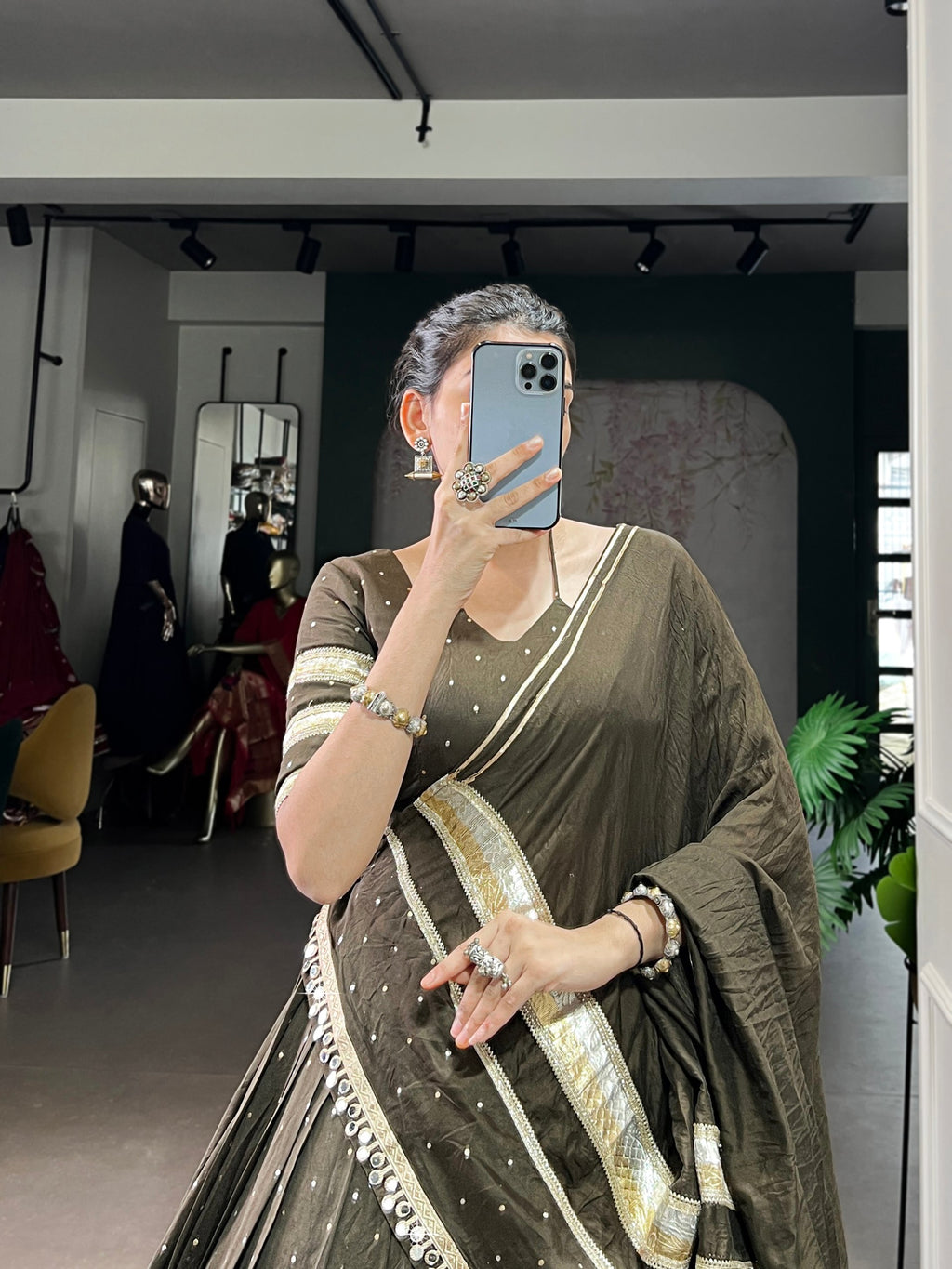 Sakhi Pure Chanderi Zari Woven Lehenga Choli with Dupatta