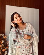 Gulnoor Luxe Thread & Zari Embroidered Sharara with Sequins Work