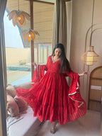 Vyomika Heavy Brocade Anarkali with Pant & Brocade Dupatta Set