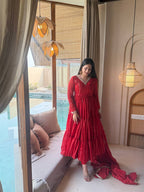 Vyomika Heavy Brocade Anarkali with Pant & Brocade Dupatta Set