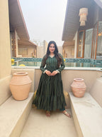 Vyomika Heavy Brocade Anarkali with Pant & Brocade Dupatta Set
