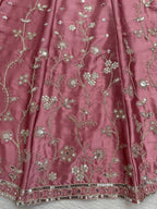 Era Japan Satin Cording Dori & Sequin Work Lehenga Choli with Butterfly Net Dupatta