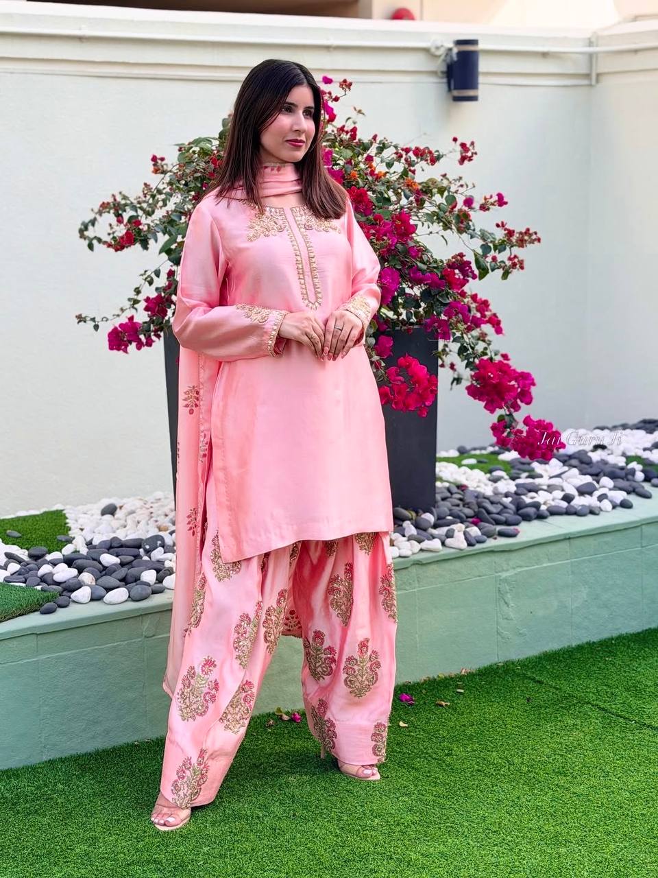 Heavy Crepe Silk Farshi Suit with Multy Thread Sequence Work