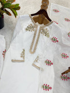 Heavy Crepe Silk Farshi Suit with Multy Thread Sequence Work