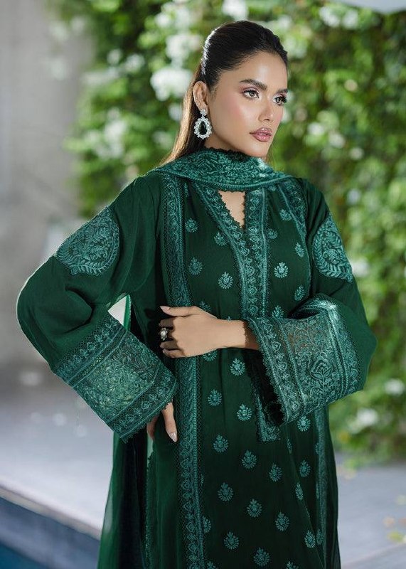 Inaya Georgette Embroidered Palazzo Suit Set with Matching Dupatta